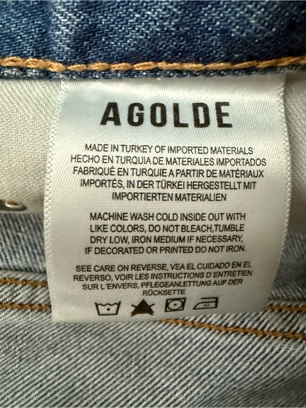 AGOLDE Parker Long Shorts Light Wash Mid-Rise Denim Shorts Size 29 - Picture 7 of 8